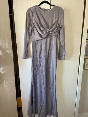 Blue/Purple full sleeve formal maxi dress